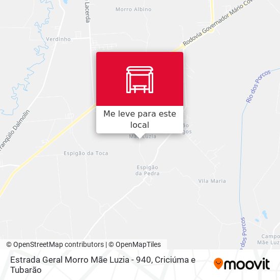 Estrada Geral Morro Mãe Luzia - 940 mapa