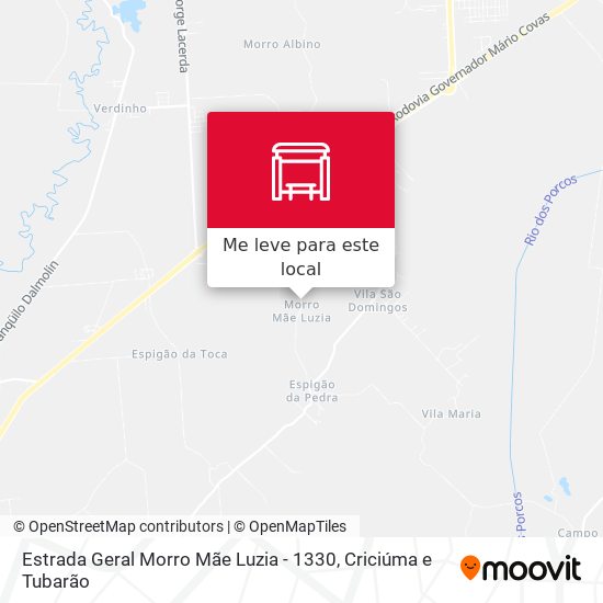 Estrada Geral Morro Mãe Luzia - 1330 mapa