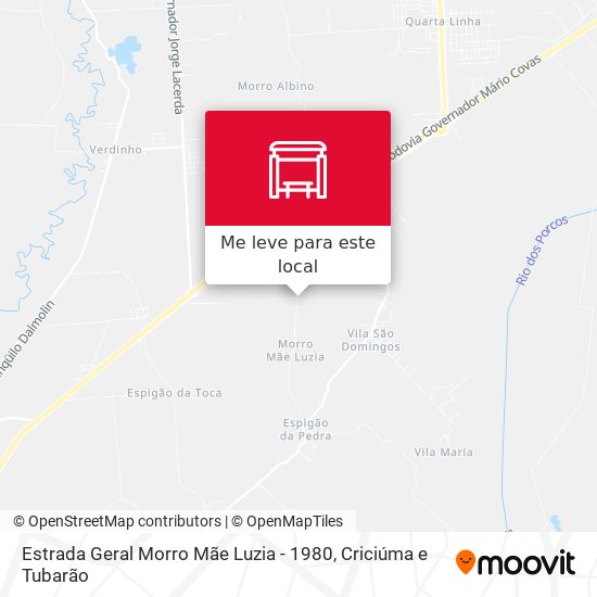 Estrada Geral Morro Mãe Luzia - 1980 mapa
