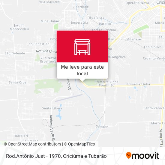Rod.Antônio Just - 1970 mapa