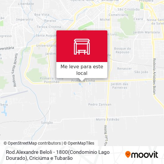 Rod.Alexandre Beloli - 1800(Condominio Lago Dourado) mapa
