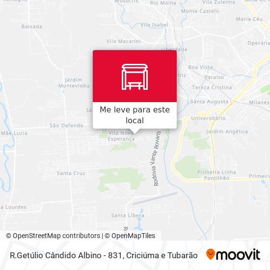 R.Getúlio Cândido Albino - 831 mapa