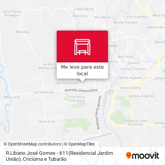 R.Líbano José Gomes - 611(Residencial Jardim União) mapa