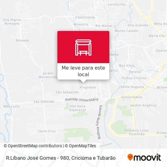 R.Líbano José Gomes - 980 mapa