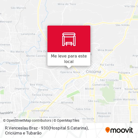 R.Venceslau Braz - 930(Hospital S.Catarina) mapa