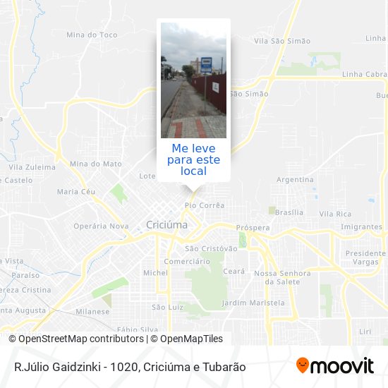 R.Júlio Gaidzinki - 1020 mapa