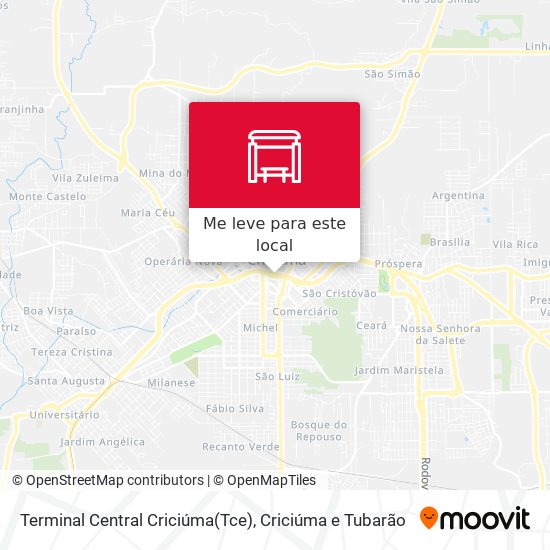 Terminal Central Criciúma(Tce) mapa