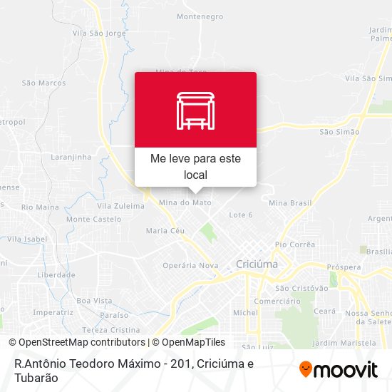 R.Antônio Teodoro Máximo - 201 mapa