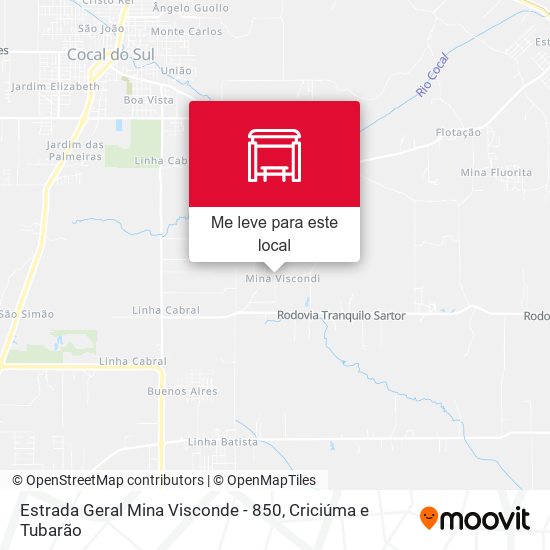 Estrada Geral Mina Visconde - 850 mapa