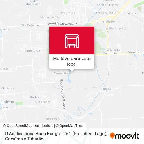 R.Adelina Rosa Bosa Búrigo - 261 (Sta Libera Lago) mapa