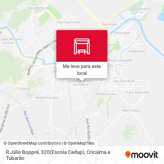 R.Júlio Boppré, 320(Escola Cedup) mapa
