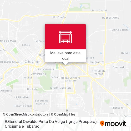 R.General Osvaldo Pinto Da Veiga (Igreja Próspera) mapa