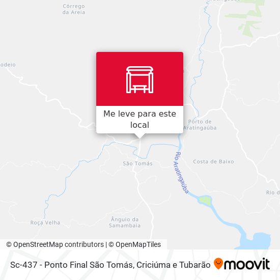 Sc-437 - Ponto Final São Tomás mapa