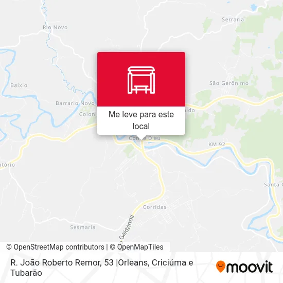 R. João Roberto Remor, 53 |Orleans mapa