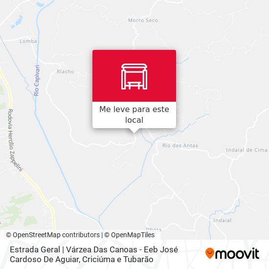 Estrada Geral | Várzea Das Canoas - Eeb José Cardoso De Aguiar mapa