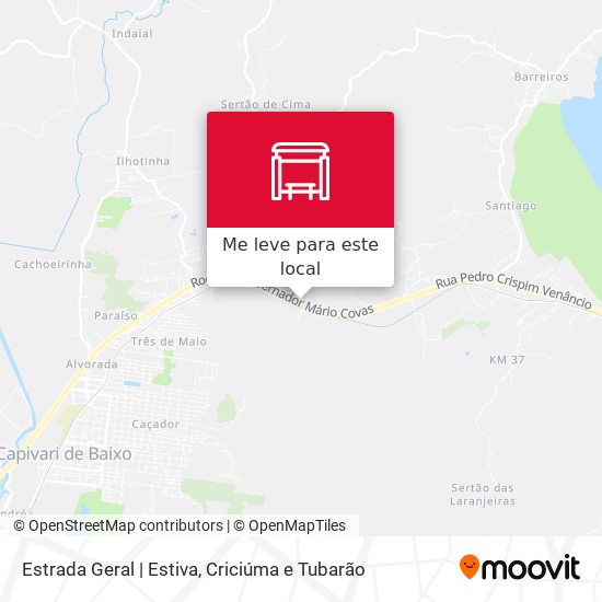 Estrada Geral | Estiva mapa