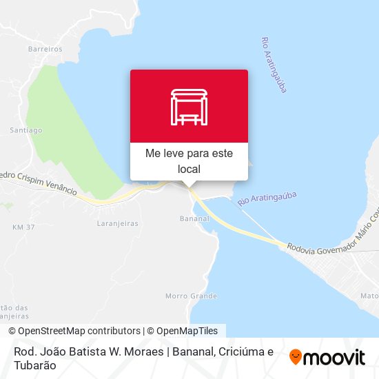Rod. João Batista W. Moraes | Bananal mapa