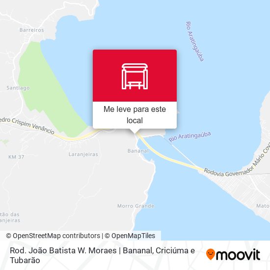 Rod. João Batista W. Moraes | Bananal mapa