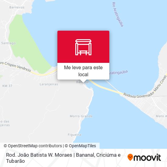 Rod. João Batista W. Moraes | Bananal mapa