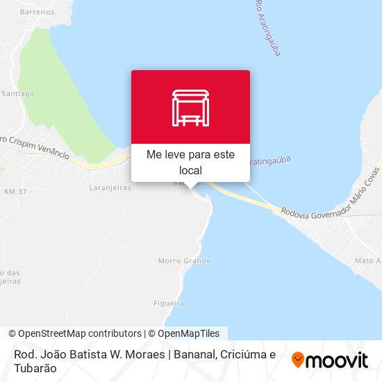 Rod. João Batista W. Moraes | Bananal mapa