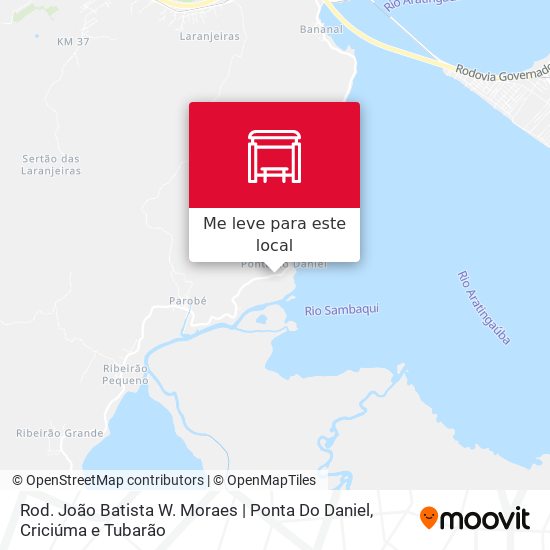 Rod. João Batista W. Moraes | Ponta Do Daniel mapa