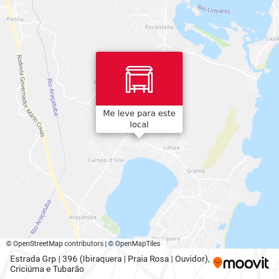 Estrada Grp | 396 (Ibiraquera | Praia Rosa | Ouvidor) mapa