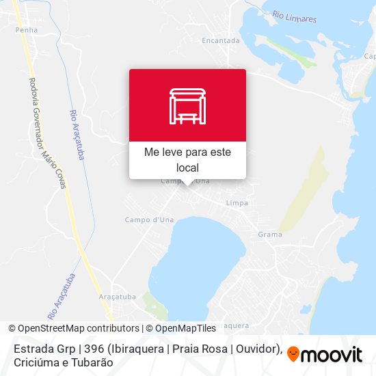 Estrada Grp | 396 (Ibiraquera | Praia Rosa | Ouvidor) mapa