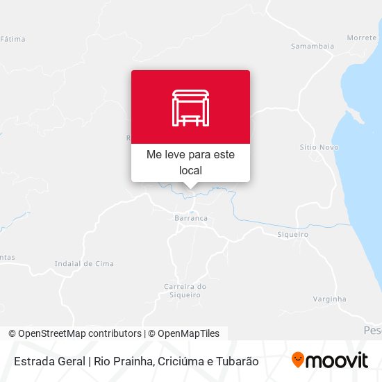 Estrada Geral | Rio Prainha mapa