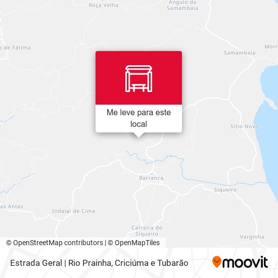 Estrada Geral | Rio Prainha mapa