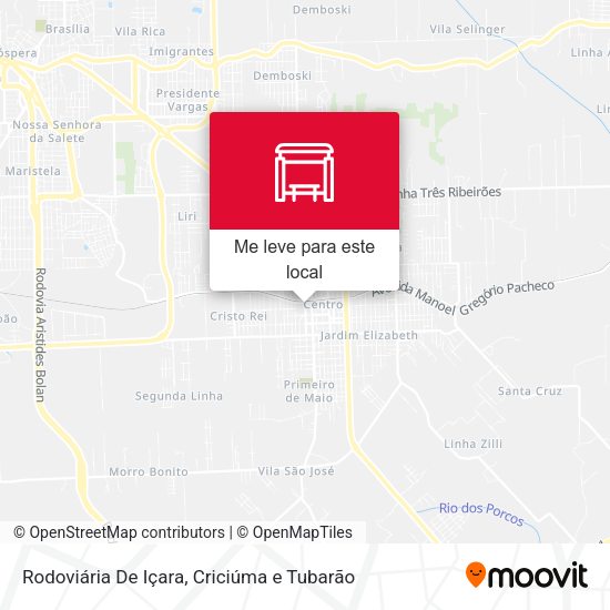 Rodoviária De Içara mapa