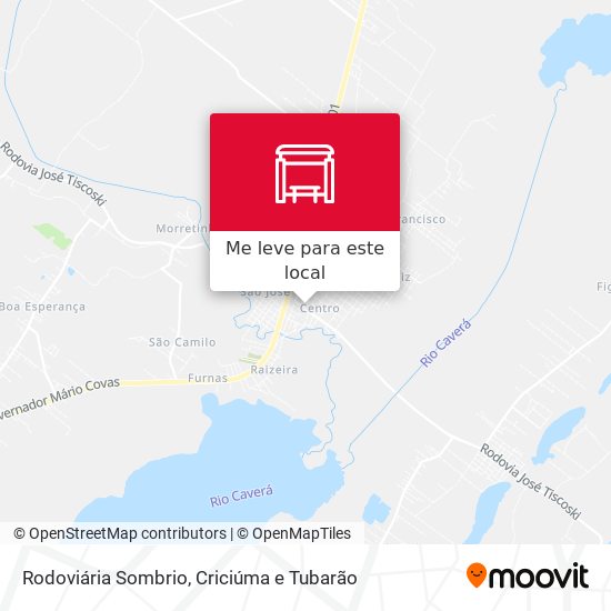 Rodoviária Sombrio mapa