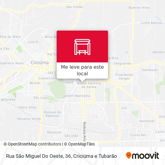 Rua São Miguel Do Oeste, 36 mapa