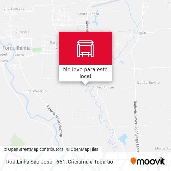 Rod.Linha São José - 651 mapa