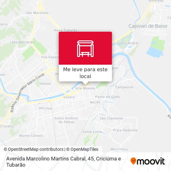 Avenida Marcolino Martins Cabral, 45 mapa