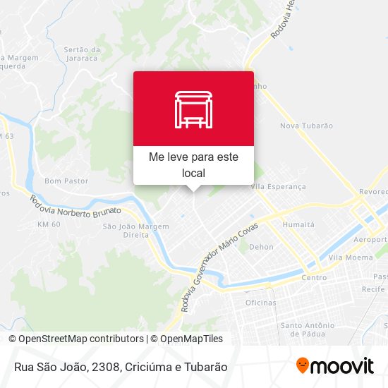 Rua São João, 2308 mapa