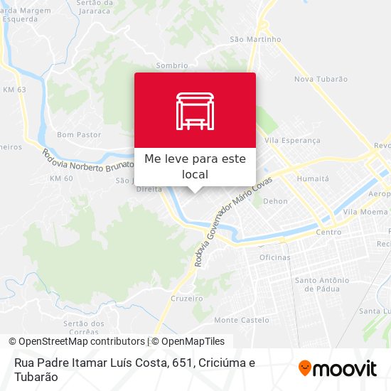 Rua Padre Itamar Luís Costa, 651 mapa