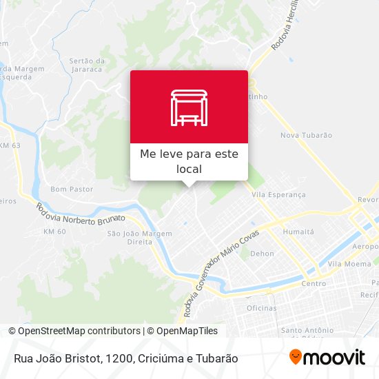 Rua João Bristot, 1200 mapa