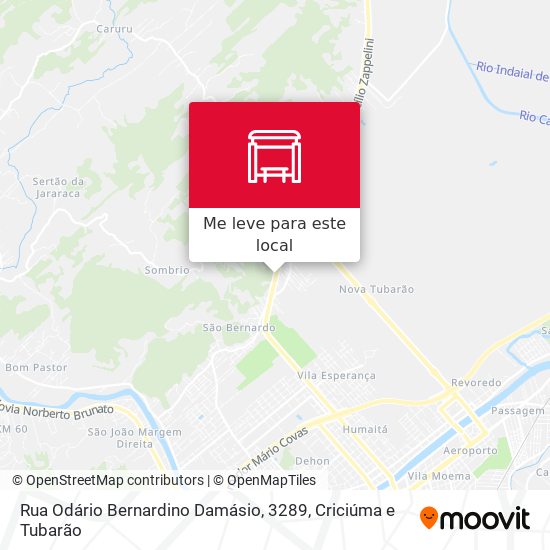 Rua Odário Bernardino Damásio, 3289 mapa