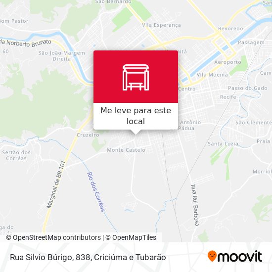 Rua Silvio Búrigo, 838 mapa