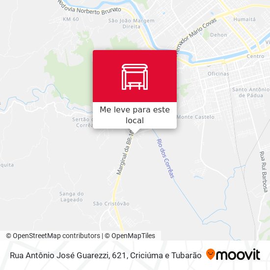 Rua Antônio José Guarezzi, 621 mapa
