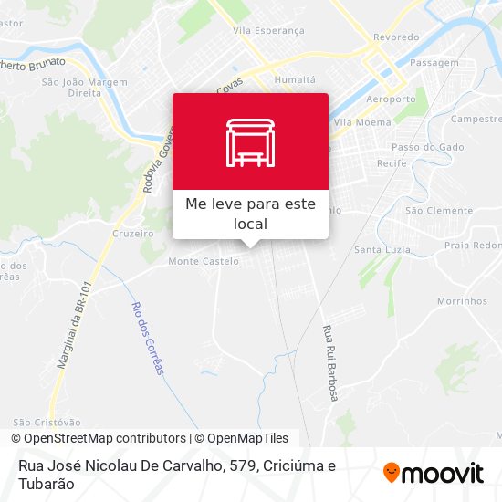 Rua José Nicolau De Carvalho, 579 mapa