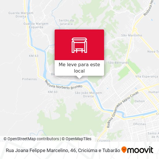 Rua Joana Felippe Marcelino, 46 mapa