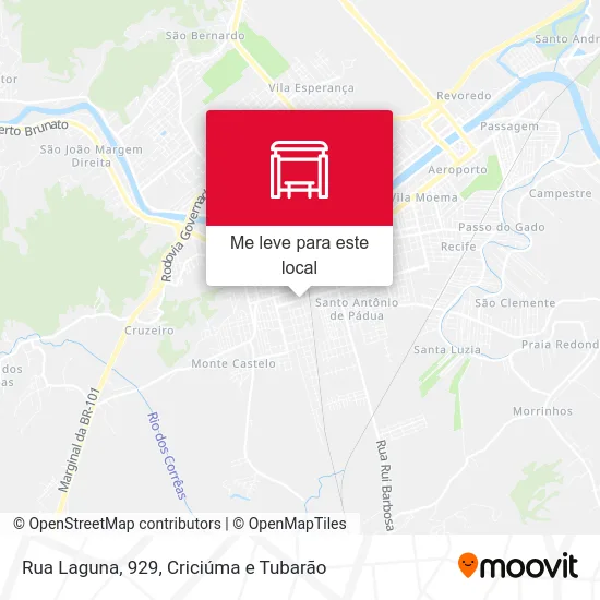Rua Laguna, 929 mapa