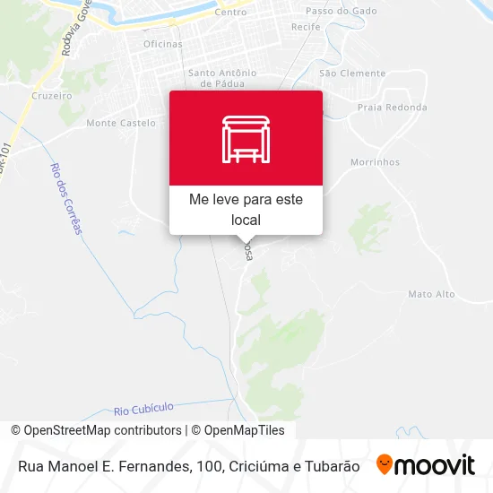 Rua Manoel E. Fernandes, 100 mapa
