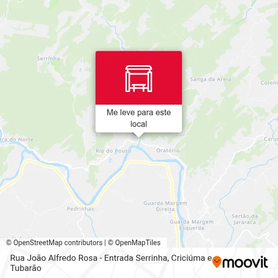 Rua João Alfredo Rosa - Entrada Serrinha mapa
