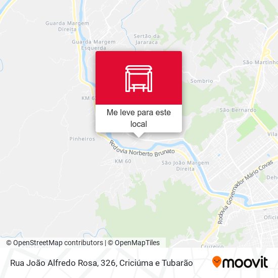 Rua João Alfredo Rosa, 326 mapa