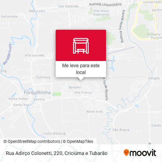 Rua Adirço Colonetti, 220 mapa