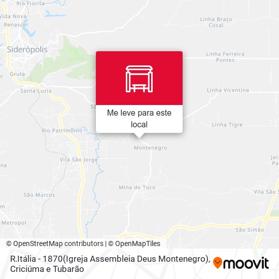 R.Itália - 1870(Igreja Assembleia Deus Montenegro) mapa