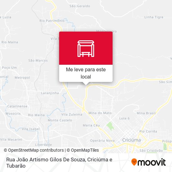 Rua João Artismo Gilos De Souza mapa