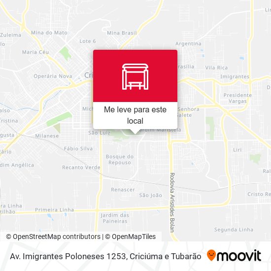 Av. Imigrantes Poloneses 1253 mapa